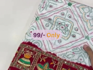 Pure Gaji Silk Vintage Gharchola Saree With Zari Accents