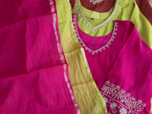 Radiate Festive Elegance in Our Suit Set with Dreamy Ombré Dupatta 💕✨