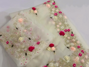 Designer Organza Saree – Light, Luxe & Effortlessly Glamorous (Ready to Ship)