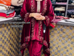 Presenting Beautiful Heavy Viscose Velvet Fabric designer Party & festive wear Kaftan with Tulip Pant Dress