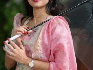 New Cotton Heavy Embroidery Work Anarkali Kurti Set