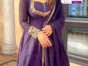 Look Flawless In Our Beautiful Purple & Pink Anarkali With Dupatta – Just ₹310!