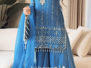 💫💙 Shine in Style – Designer Blue Sharara Set
