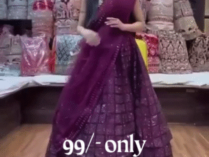 ✨ Glam Up with Stylish Purple Velvet Lehenga Choli 👗💎