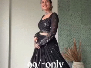 💫 Stylish Black Lehenga Choli – Party Wear Must-Have 🎉