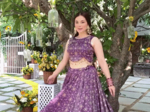 🌸 Royal Purple Mirror-Work Lehenga Set – Traditional Elegance, Modern Charm 💜✨