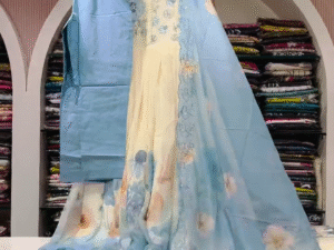 “Blue Blossom Flair Anarkali Set ✨”