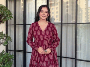 ✨ Elegant Maroon Angrakha Kurti Set – Premium Printed Cotton | Sizes XS-XXL ✨