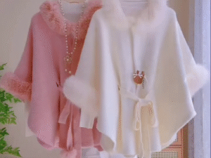 Royal Fur-Trim Winter Cape Poncho for Women – Soft Hooded Luxury Wrap with Belt