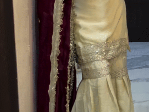 🤍 Zareen Noor Sharara Suit Set – Elegant Kurta, Flared Sharara & Contrast Dupatta 🤍