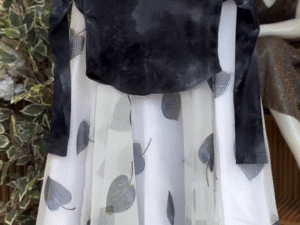 🖤 Midnight Bloom Crop Top & Leaf Print Flared Skirt Set – Elegant Party Co-Ord | XXS–XXL | Multiple Colors ✨