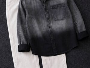 👖✨ Effortless Style: Pepe Jeans Casual Denim Shirt with White Denim Trousers