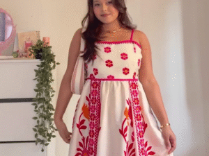 Turn Heads in a Cream & Red Floral Printed Fit & Flare Maxi Dress 🌸👗