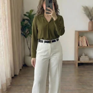 Chic Dark Green Long-Sleeve Shirt β Effortless Everyday Styling