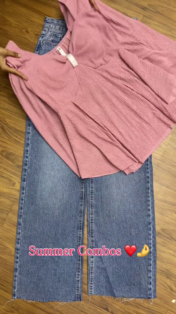 Trendy Pink Top & Denim Combo – Perfect Summer Look