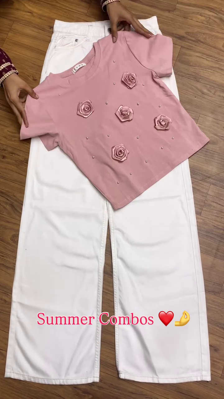 Trendy Pink Top & Denim Combo – Perfect Summer Look - Image 5