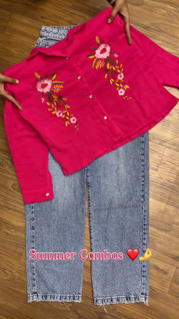 Trendy Pink Top & Denim Combo – Perfect Summer Look - Image 3