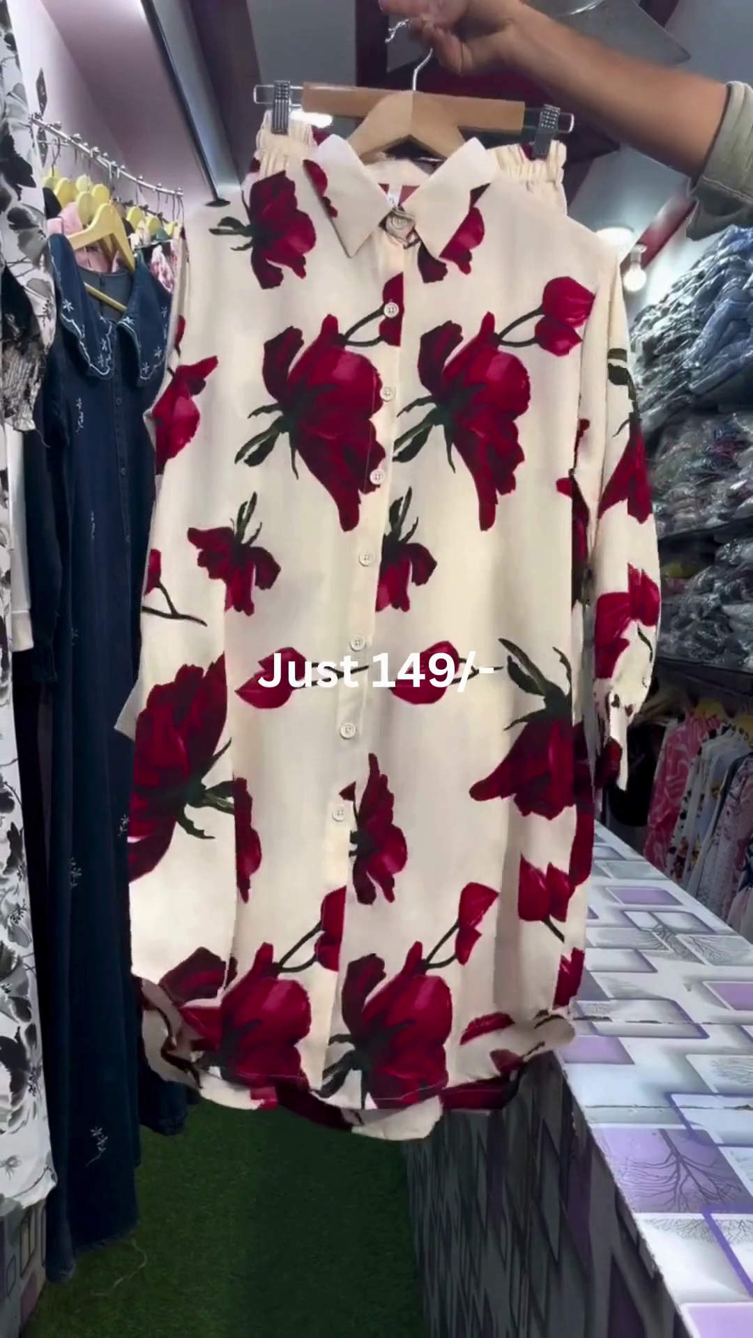 Boho Printed Oversized Casual Shirt - Image 7