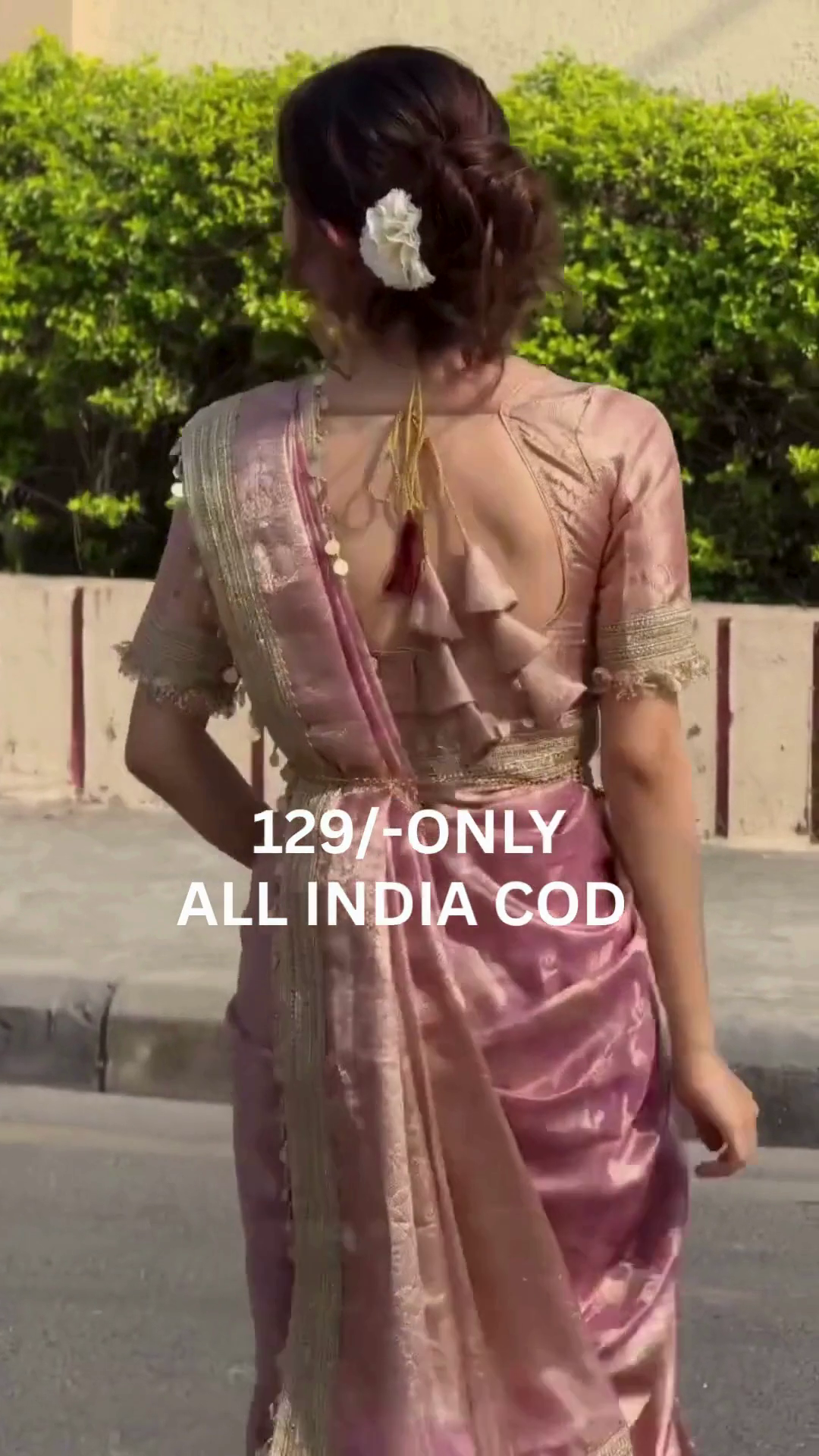 Soft Pink Traditional Silk Saree - Image 4